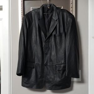 🖤 J Ferrari Mens leather blazer 🖤 XL - like new